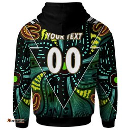wallabies rugby hoodie - custom kangaroo rugby championship sport aboriginal inspired culture personalised player and number hoodie