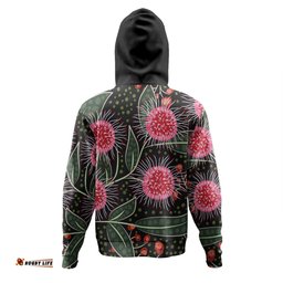 australia flowers aboriginal hoodie - aboriginal style australian hakea flower hoodie