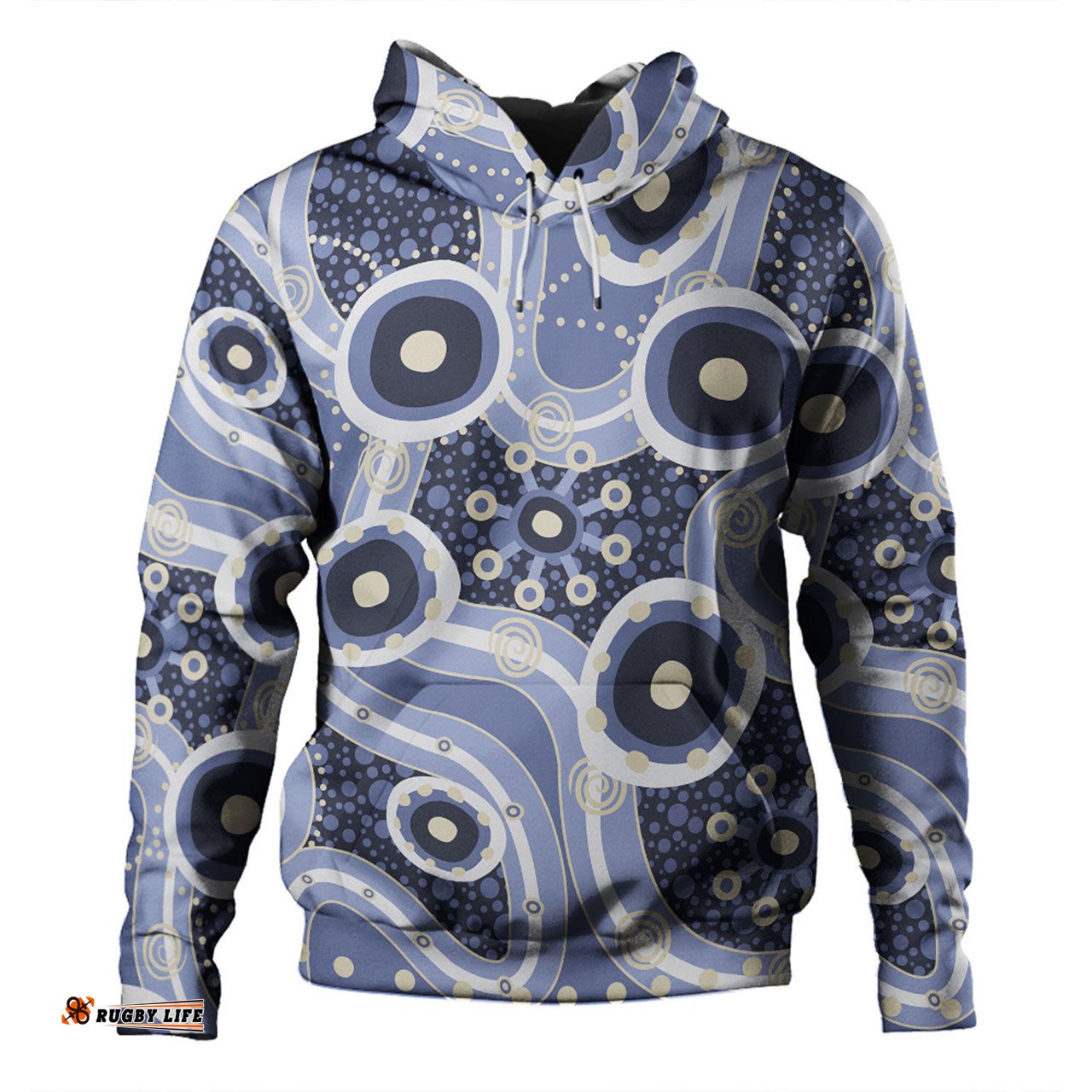 australia aboriginal hoodie - purple aboriginal dot art inspired hoodie