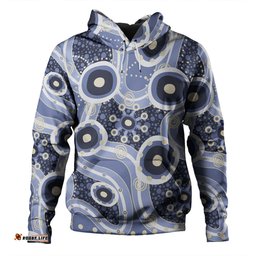 australia aboriginal hoodie - purple aboriginal dot art inspired hoodie