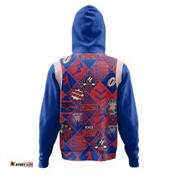 newcastle knights sport hoodie - argyle patterns style tough fan rugby for life