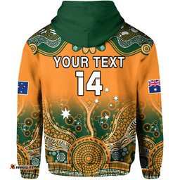 custom text and number australia rugby hoodie aussie sevens original indigenous