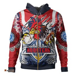 sydney roosters custom hoodie - super indigenous east victory is our scratch style hoodie