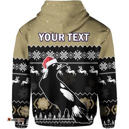 custom personalised collingwood football hoodie magpies indigenous merry christmas