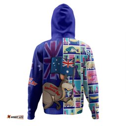 australia custom hoodie - happy australia day with big things hoodie