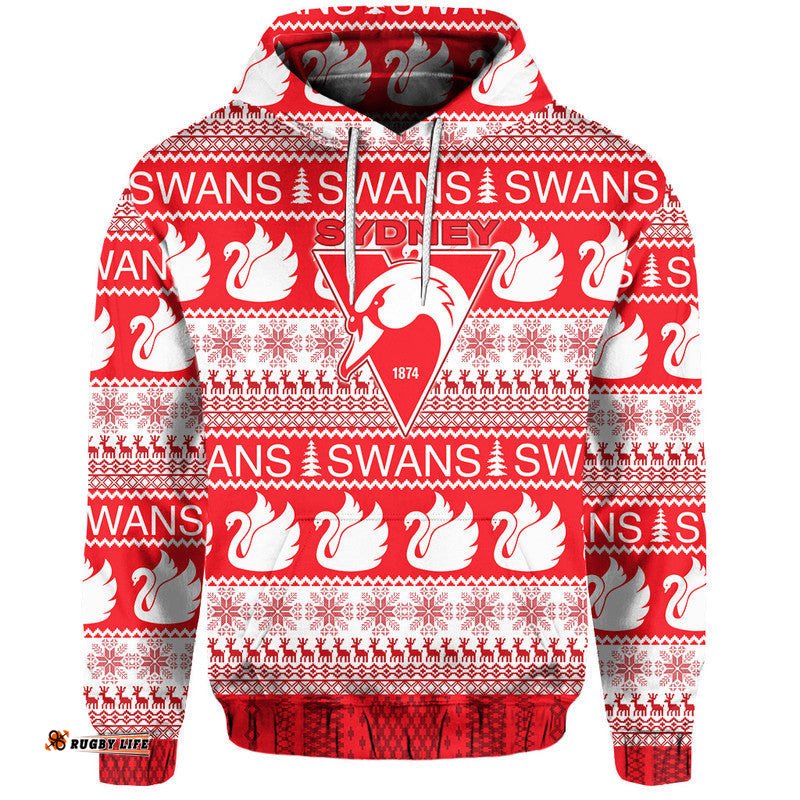 australian football league christmas swans sweatshirt