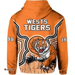 wests tigers hoodie indigenous artsy