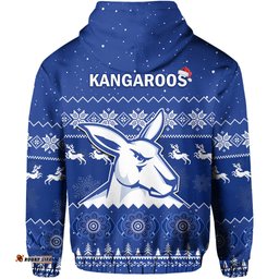 melbourne football hoodie north kangaroos indigenous merry christmas