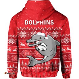 dolphins rugby hoodie indigenous merry christmas