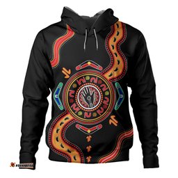 australia hoodie aboriginal inspired meeting place style of dot painting