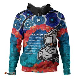 australia anzac custom hoodie - aussie anzac bulldog hoodie
