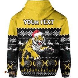 custom personalised richmond football hoodie tigers indigenous merry christmas