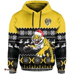 custom personalised richmond football hoodie tigers indigenous merry christmas