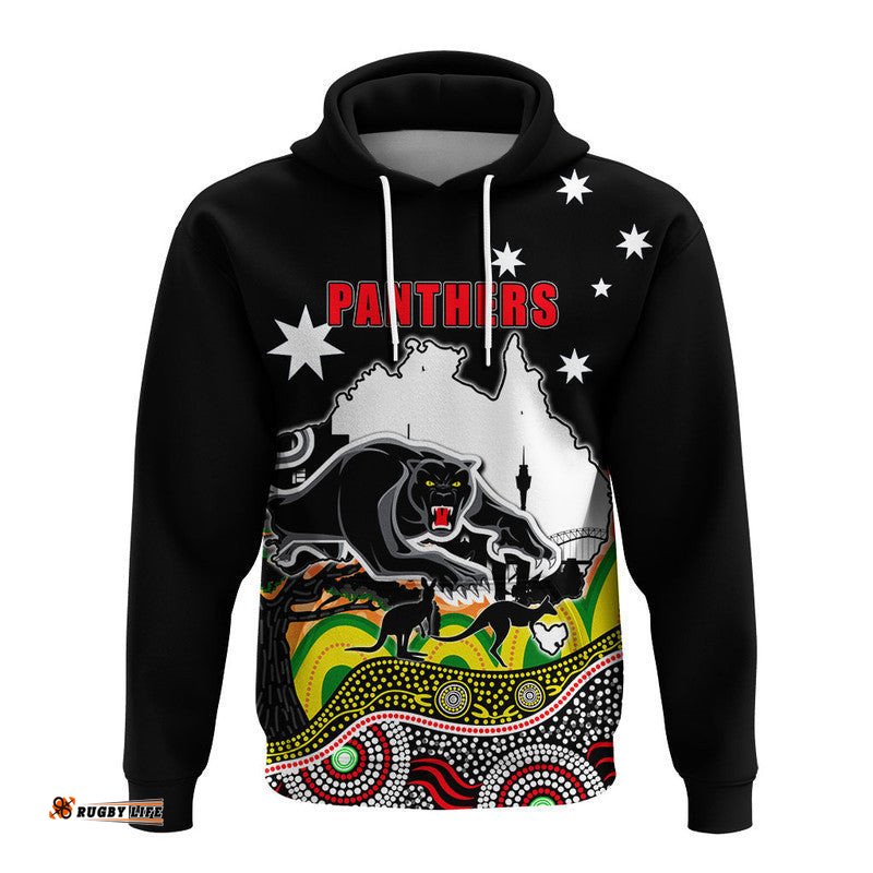 custom personalised panther rugby hoodie australia day style