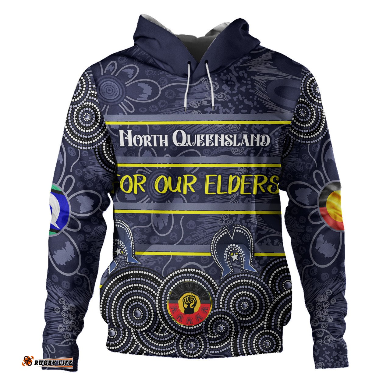 north queensland cowboys naidoc hoodie - custom for our elders hoodie