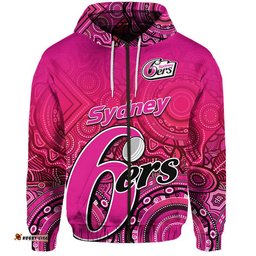 sydney sixers indigenous aboriginal arts zip up and pullover hoodie