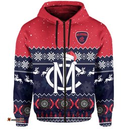 custom personalised melbourne football hoodie demons indigenous merry christmas