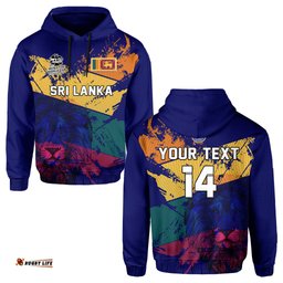 custom text and number sri lanka cricket hoodie the lions mens t20 world cup