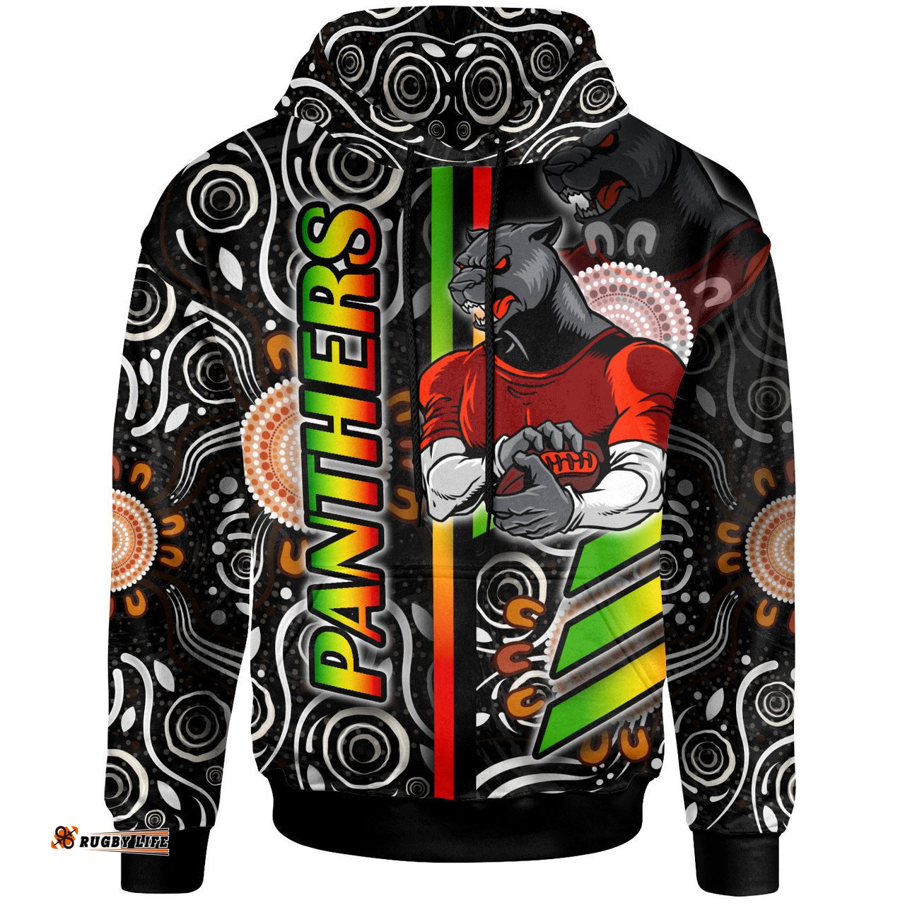 penrith panthers hoodie - custom penrith panthers ball aboriginal inspired indigenous sport style hoodie