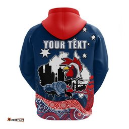 custom personalised roosters rugby hoodie australia day style