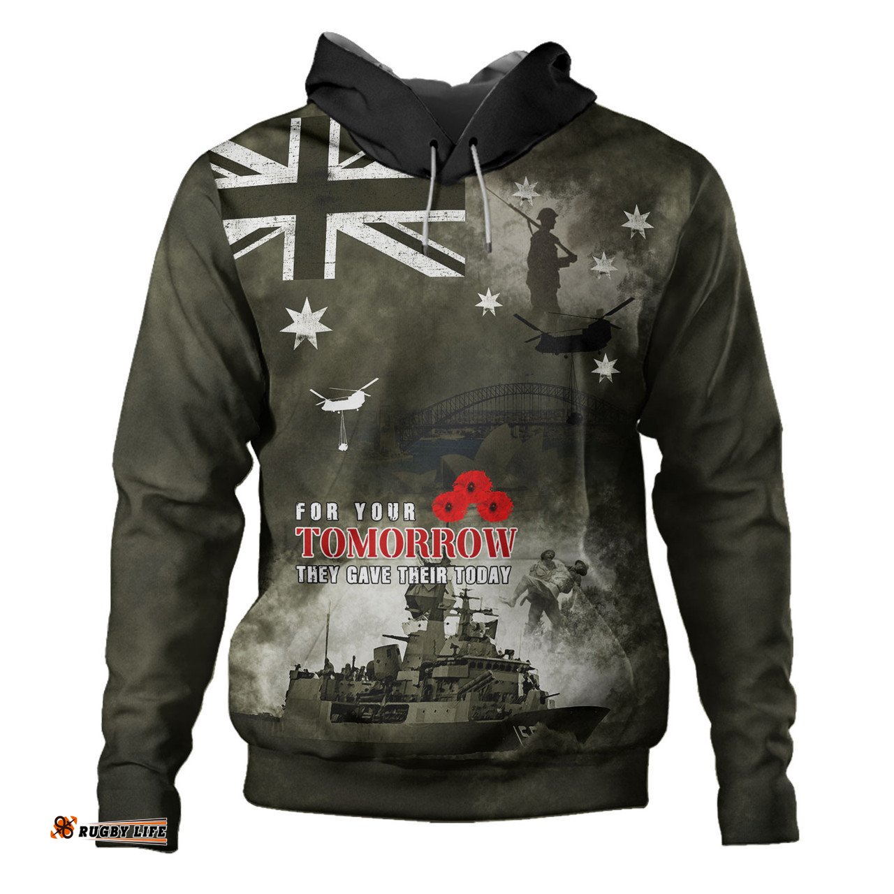 australia hoodie anzac day lest we forget for your tomorrow they gave their today