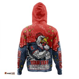 sydney roosters custom hoodie - team with dot and star patterns for tough fan hoodie