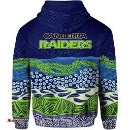 canberra the green machine raiders boomerang indigenous zip up and pullover hoodie