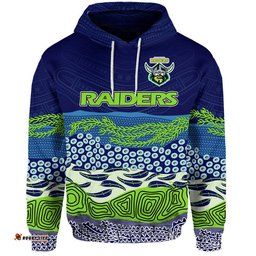 canberra the green machine raiders boomerang indigenous zip up and pullover hoodie