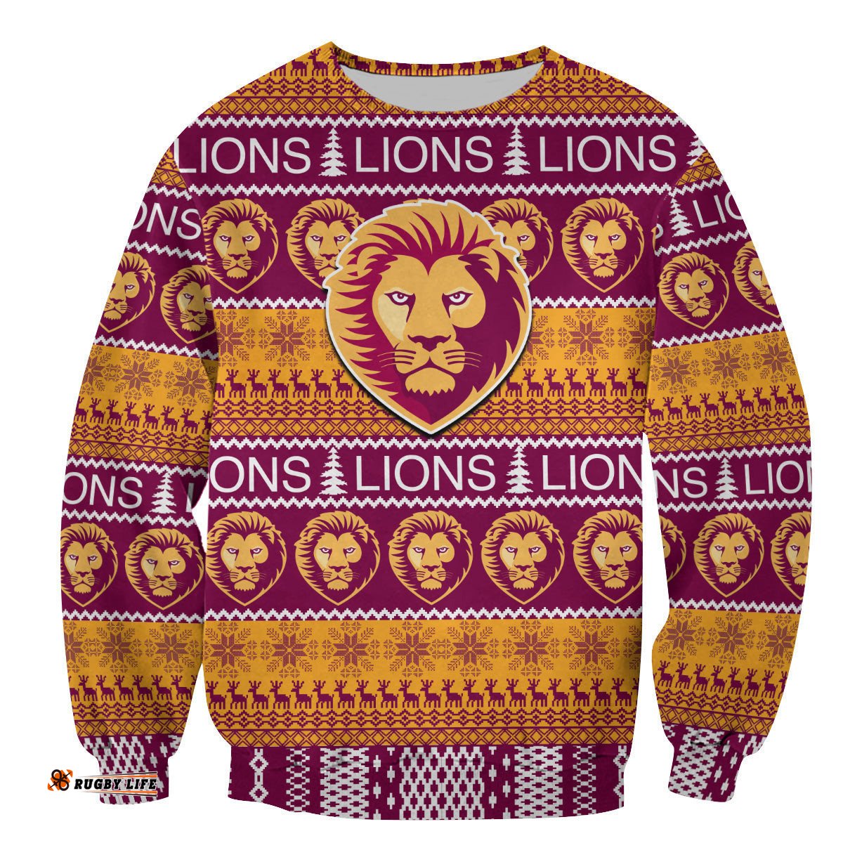 australian football league christmas lions sweatshirt