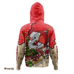 redcliffe dolphins christmas custom hoodie - let's get lit chrisse pressie hoodie