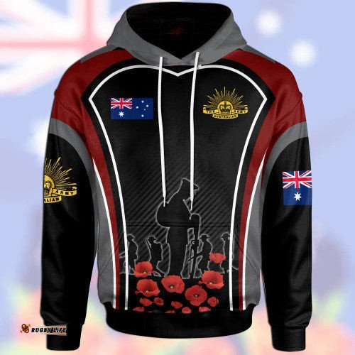 australia anzac poppy hoodie lest we forget poppy flower symbol