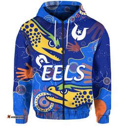 custom text and number parramatta eels naidoc week zip up and pullover hoodie torres strait eels aboriginal