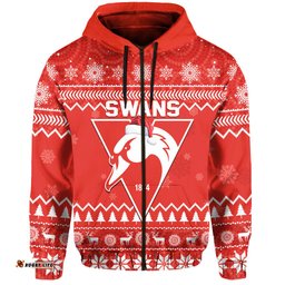 custom personalised swans football christmas hoodie sydney indigenous merry xmas