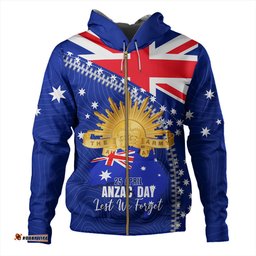 australia hoodie - anzac day lest we forget australia flag