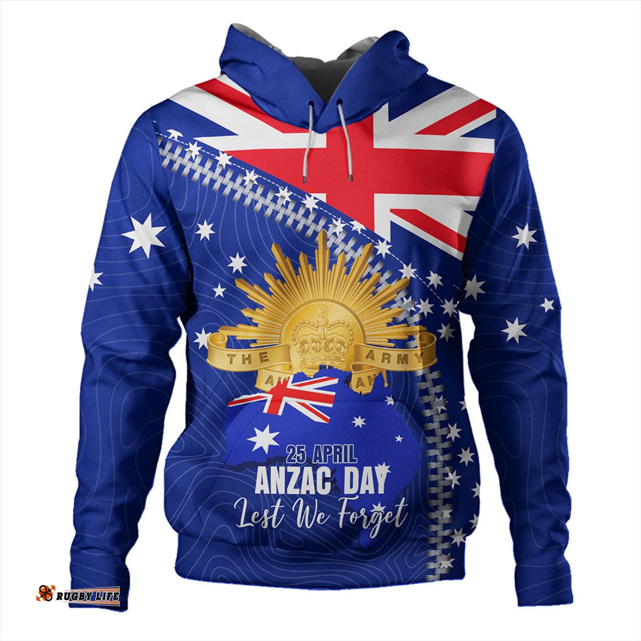 australia hoodie - anzac day lest we forget australia flag
