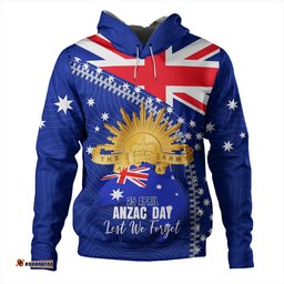 australia hoodie - anzac day lest we forget australia flag