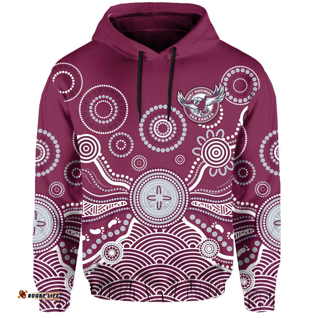 sea eagles hoodie manly warringah 1946 indigenous painting