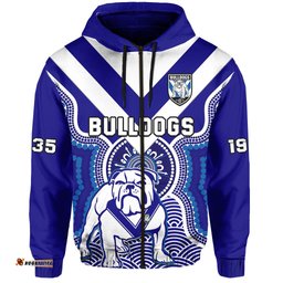 bulldogs rugby hoodie canterbury bankstown 1935 indigenous artsy