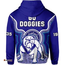 bulldogs rugby hoodie canterbury bankstown 1935 indigenous artsy