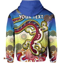 custom personalised australia hoodie indigenous red lizard love aussie artsy