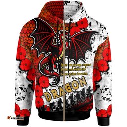 st george rugby hoodie custom st george remembrance day quotes and poppies hoodie