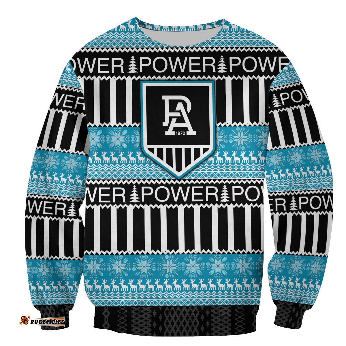 australian football league christmas port adelaide sweatshirt