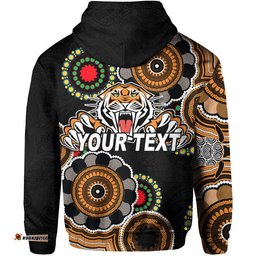 custom personalised tigers rugby aboriginal vibe hoodie