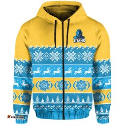 custom personalised titans rugby hoodie indigenous merry christmas