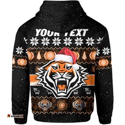 custom personalised wests tigers christmas hoodie aboriginal art merry xmas