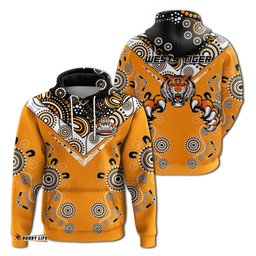 wests tiger rugby aboriginal pattern hoodie