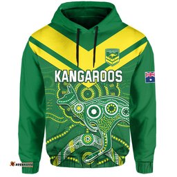 custom text and number australia rugby hoodie kangaroos boomerang aboriginal