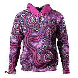 australia aboriginal hoodie - dot patterns from indigenous australian culture hoodie