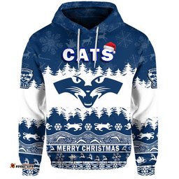 custom personalised and number geelong cats unique winter season zip up and pullover hoodie cats merry christmas
