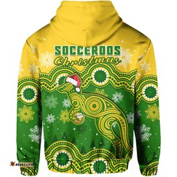 australia soccer christmas hoodie socceroos indigenous kangaroo